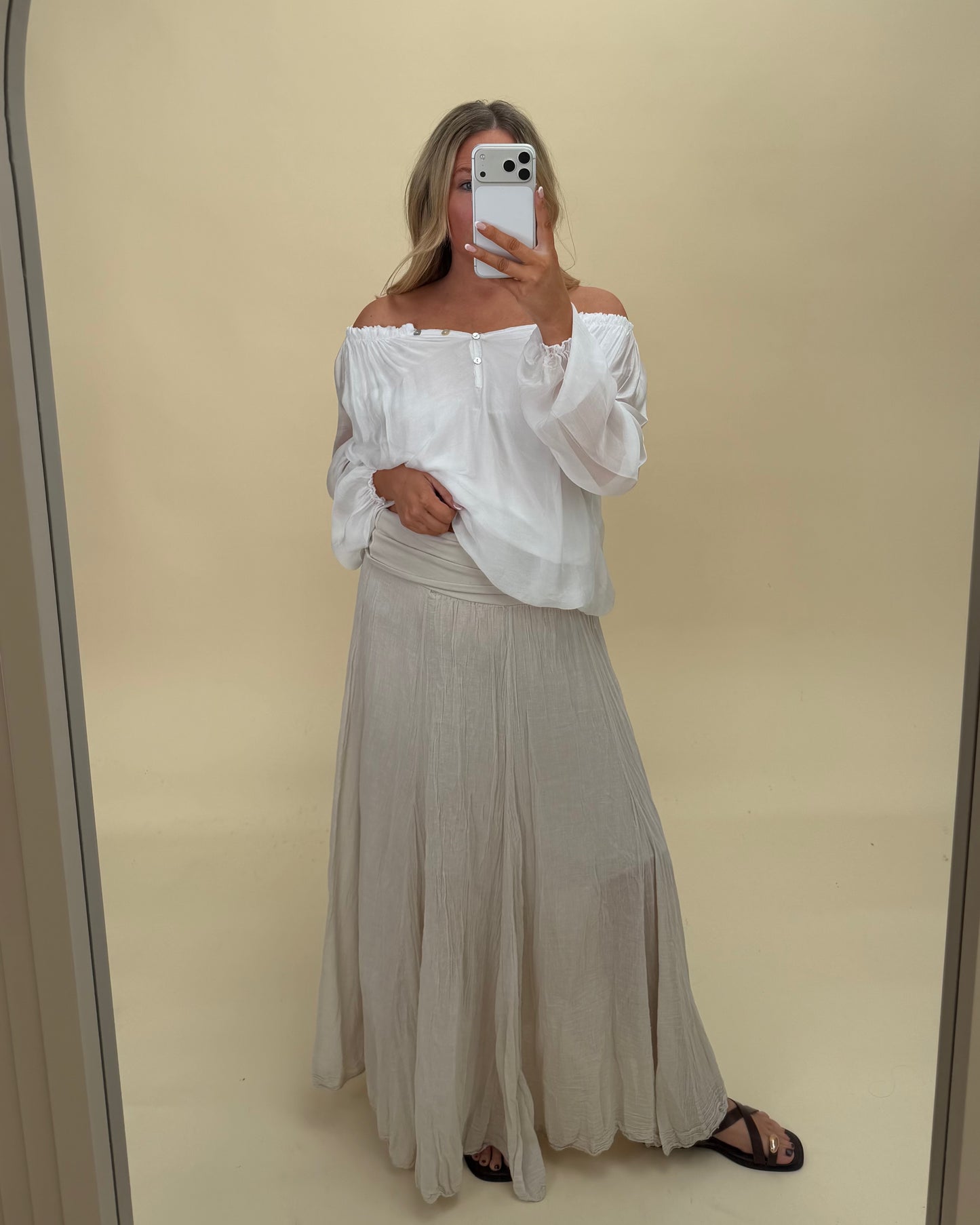 BOHO COTTON MAXI SKIRT