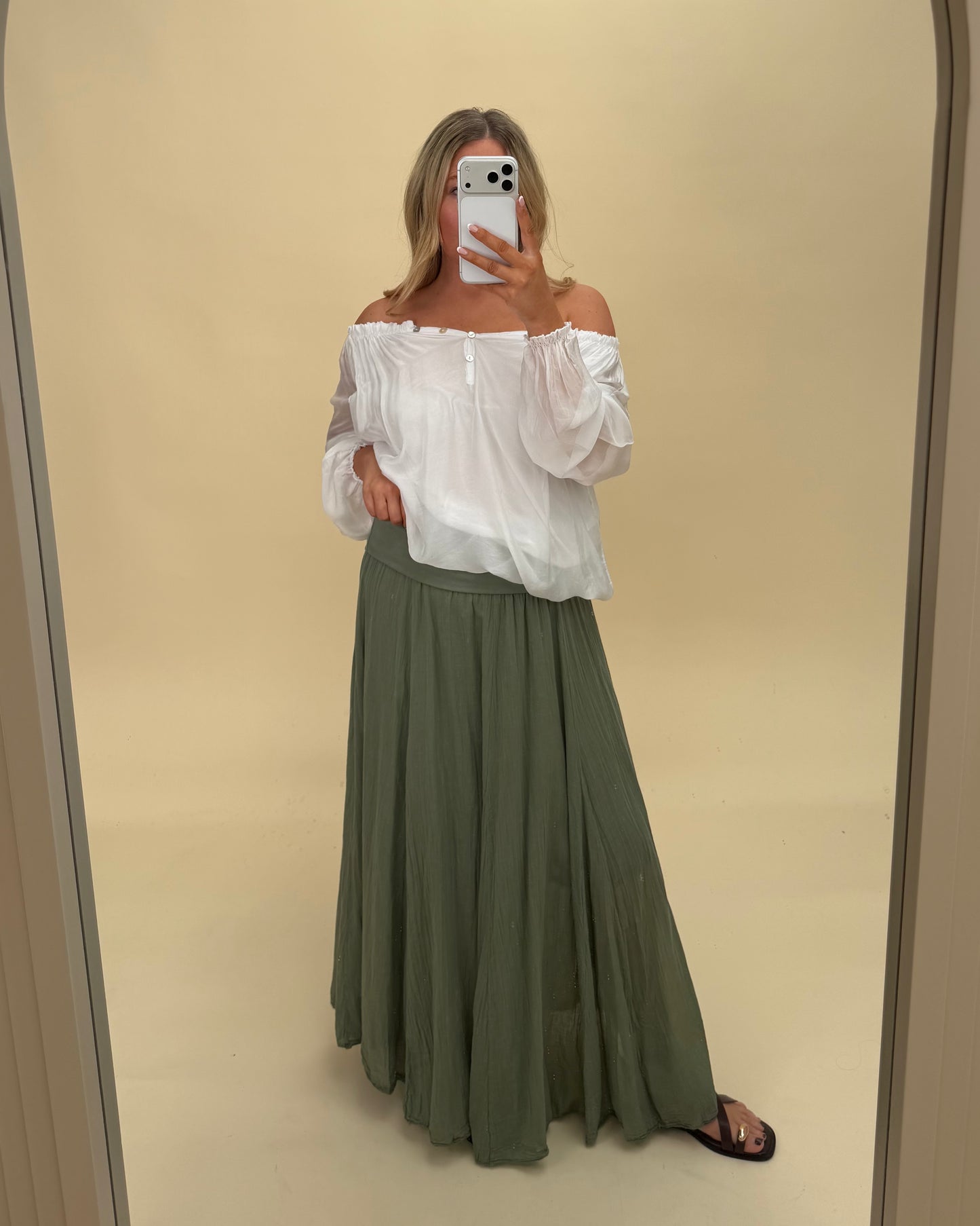 BOHO COTTON MAXI SKIRT
