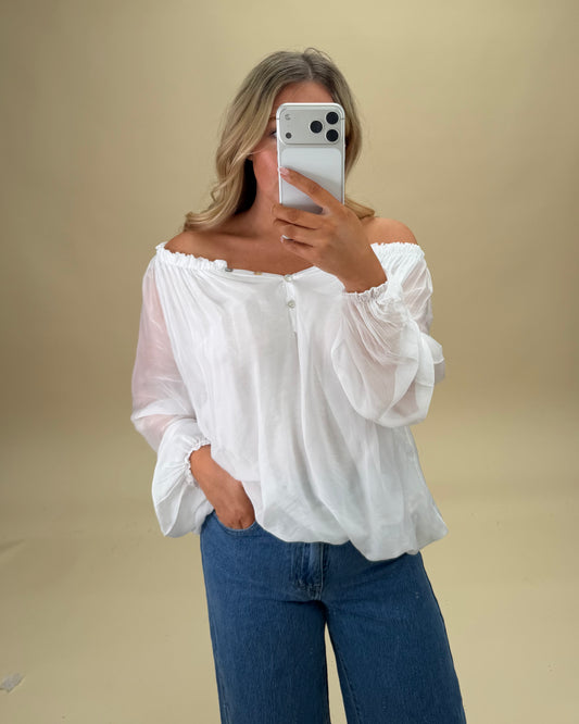 SHEER ARM BOHO BLOUSE