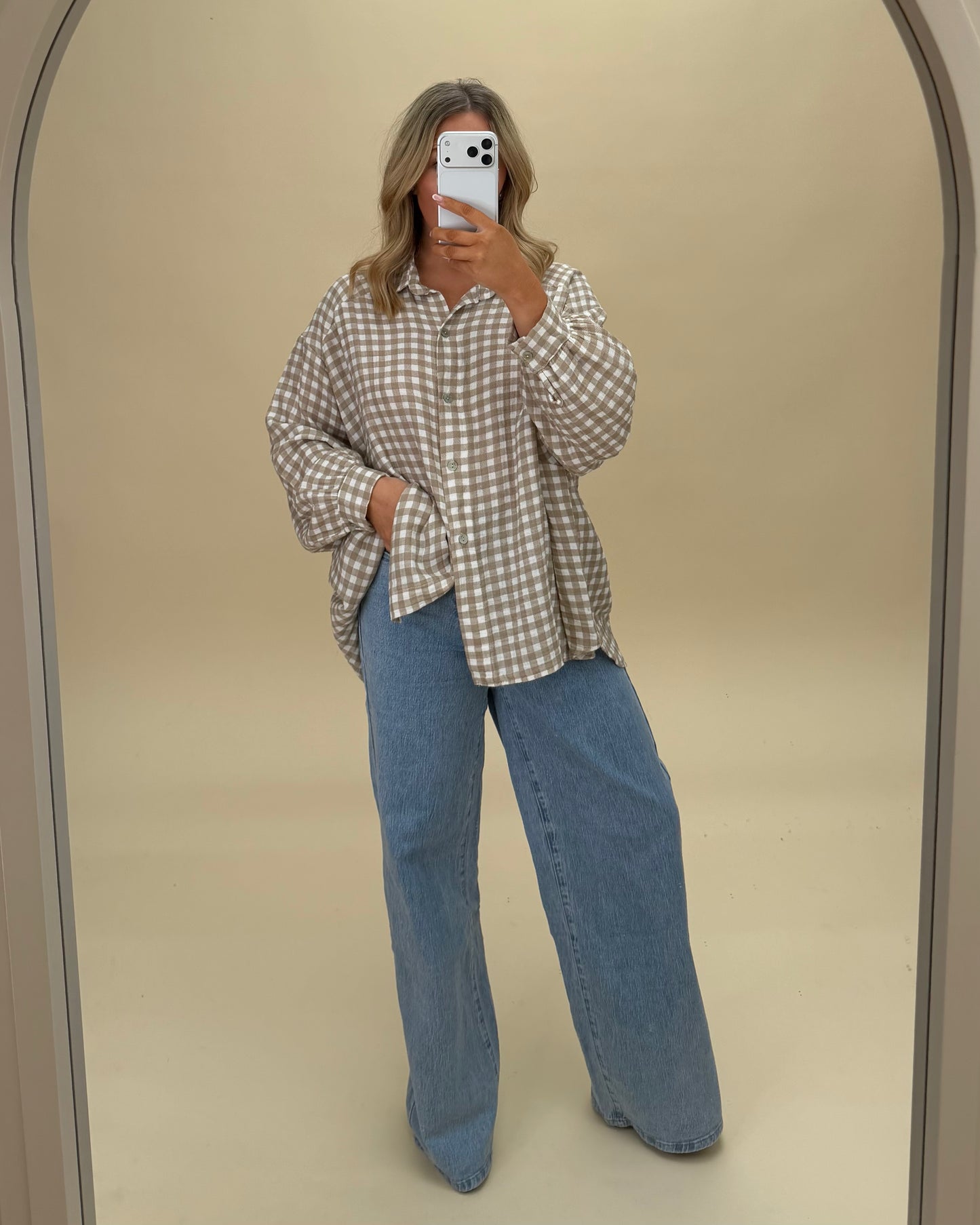 GINGHAM COTTON SHIRT