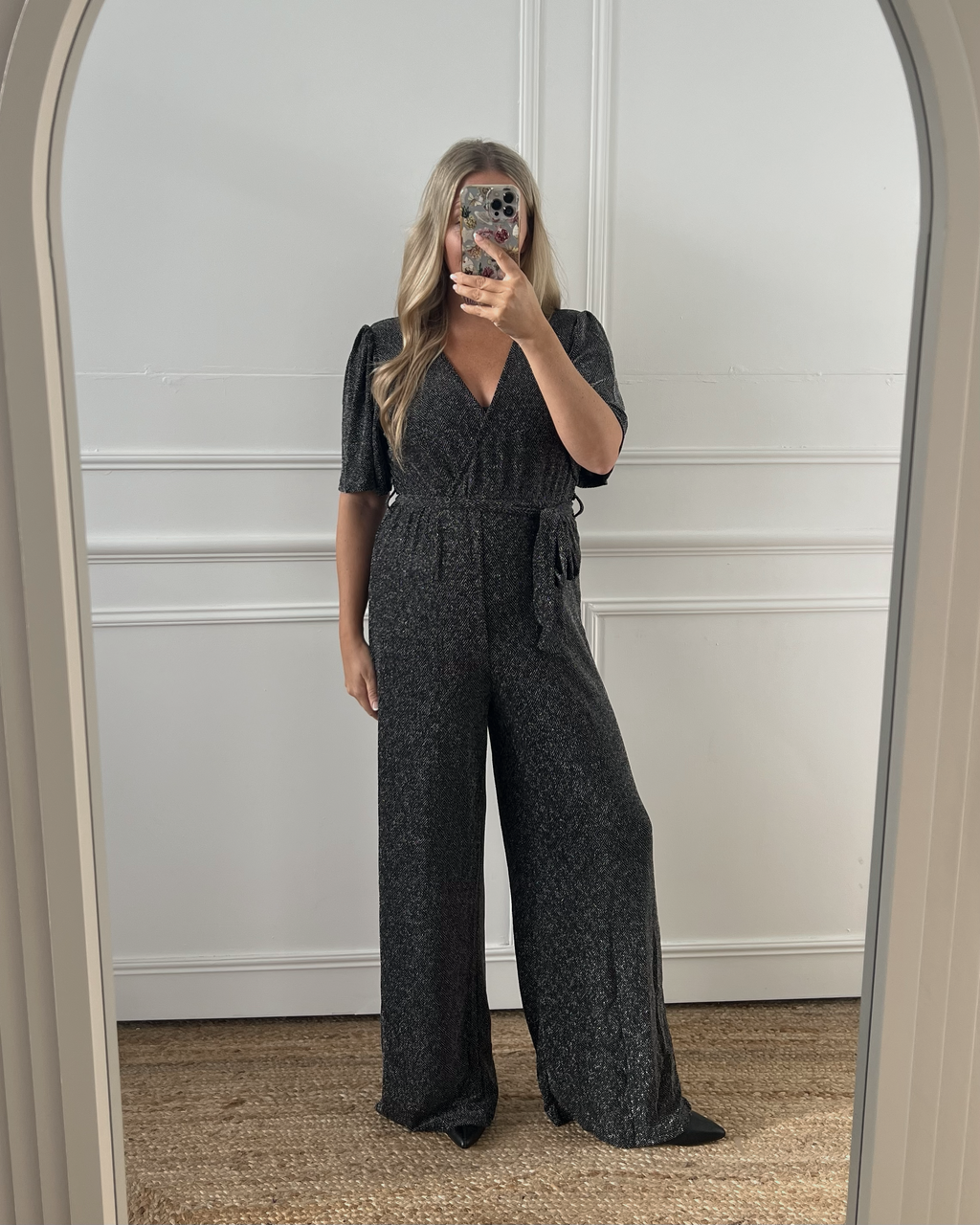 SHIMMER ANGEL SLEEVE JUMPSUIT