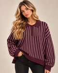 Harper Stripe Collared Knit Jumper