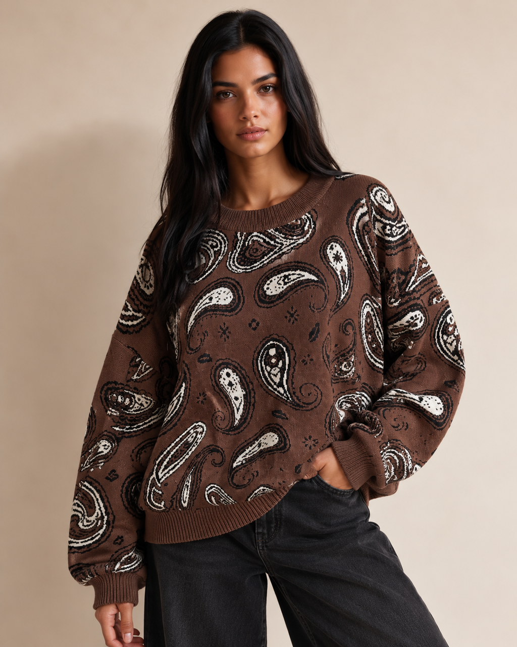 Maribel Paisley Knit Jumper
