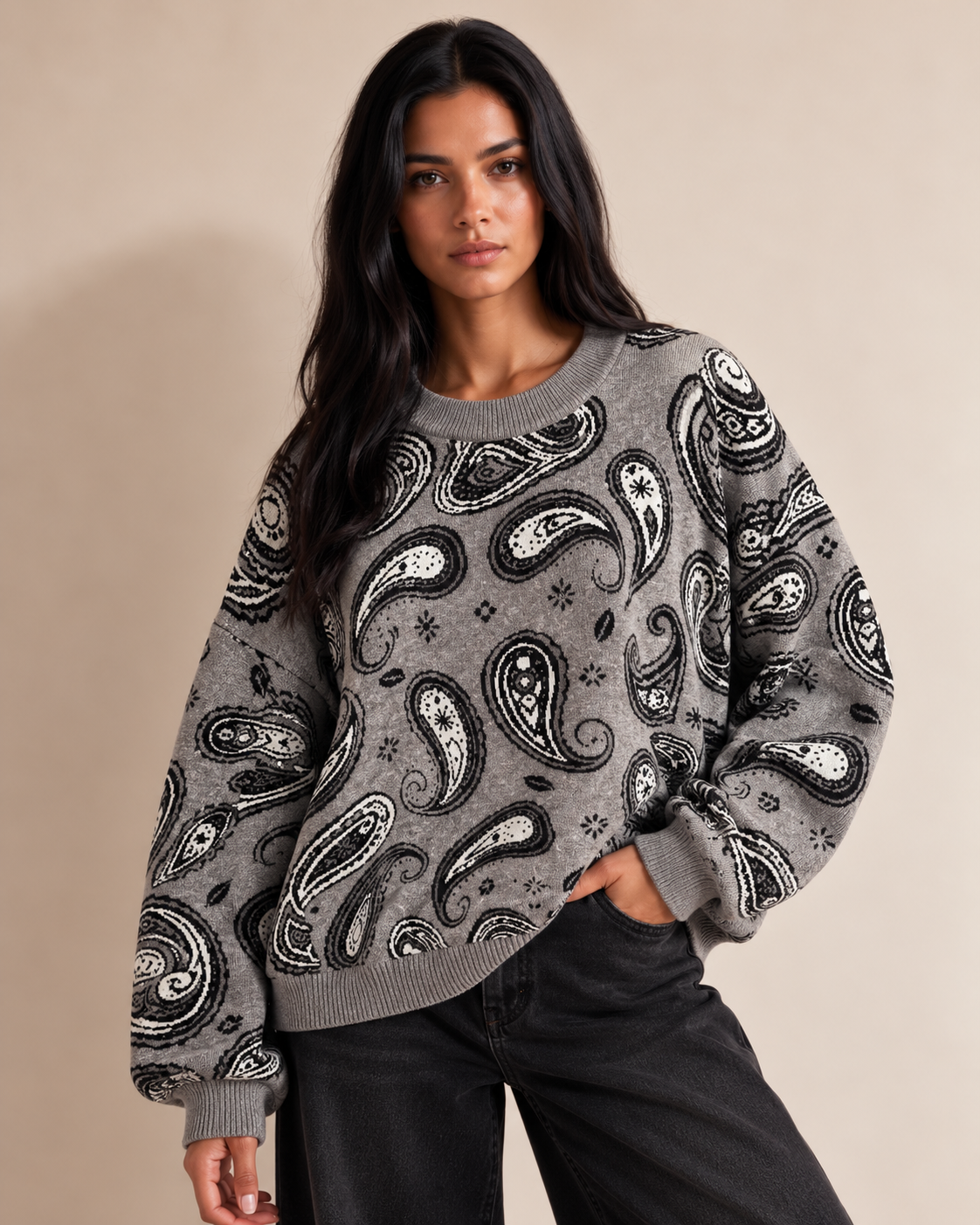 Maribel Paisley Knit Jumper