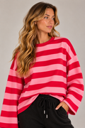 Thick Stripe Oversized Sweatshirt