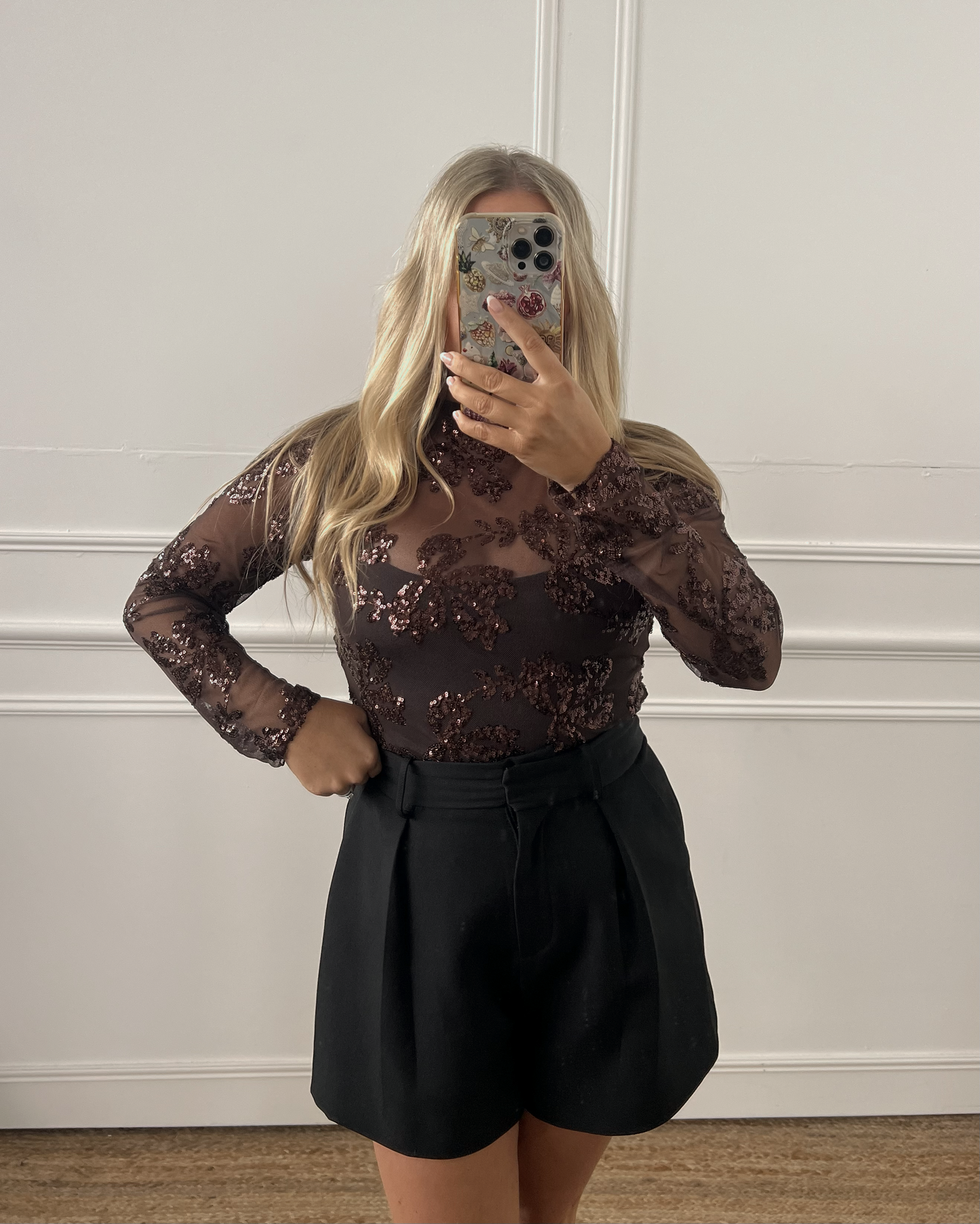 SHEER SEQUIN TOP