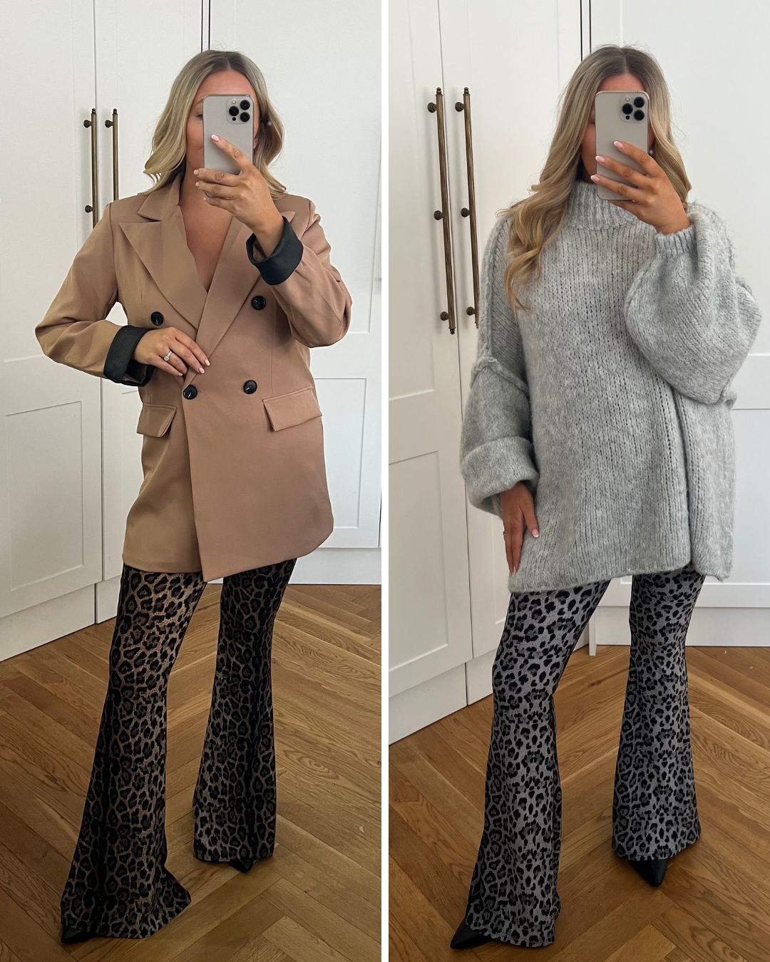 LEOPARD BELL BOTTOM STRETCHY LEGGING
