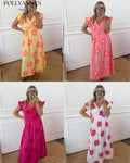 SUMMER SOLSTICE CHEESECLOTH DRESS FRILL SLEEVES