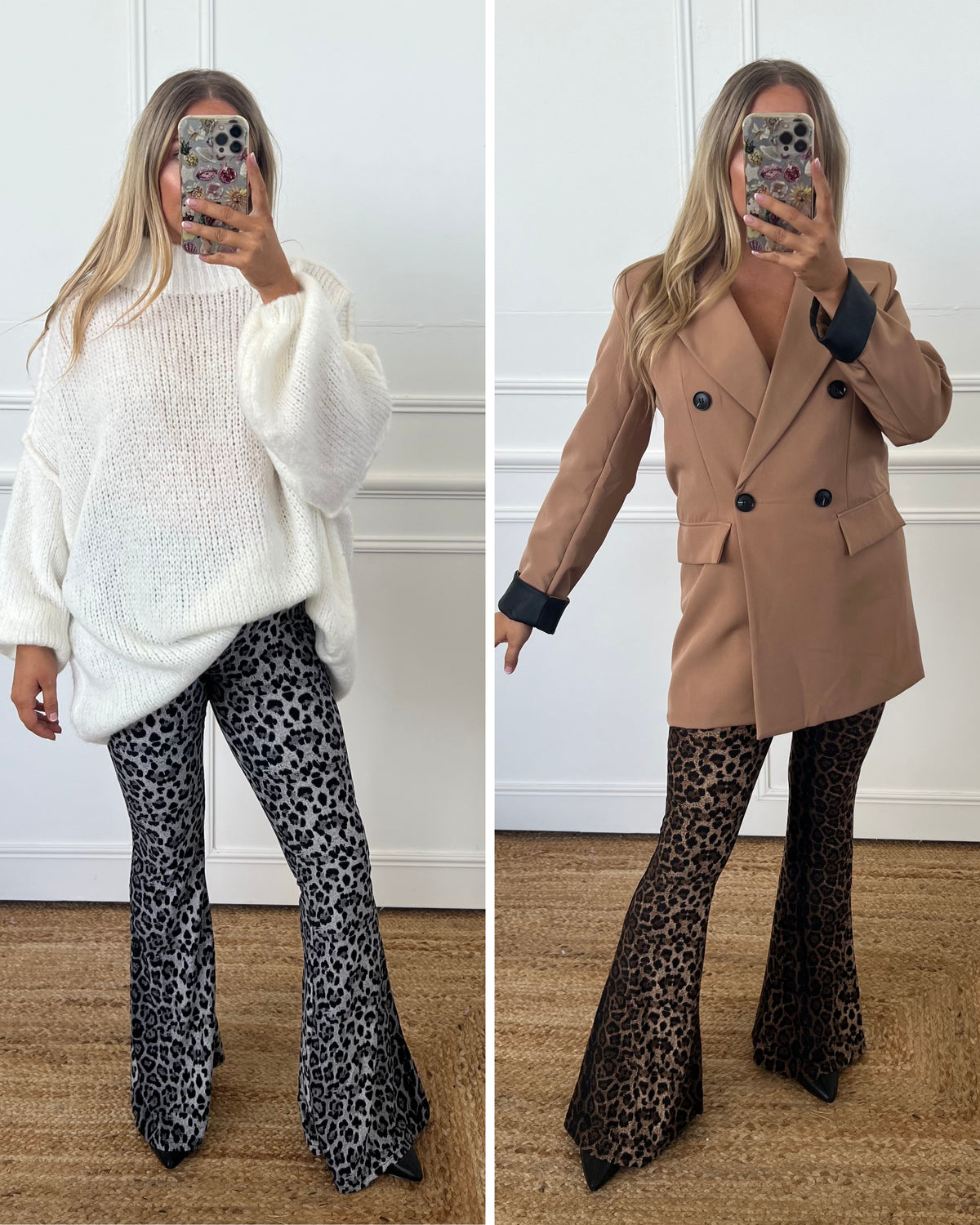 LEOPARD BELL BOTTOM STRETCHY LEGGING