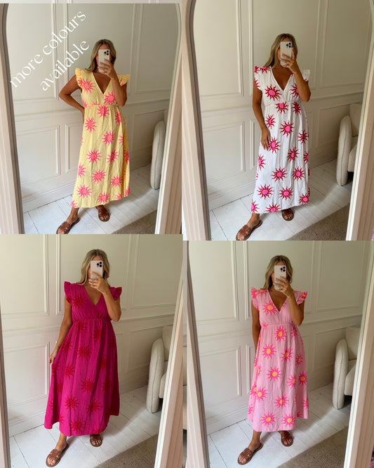 SUMMER SOLSTICE CHEESECLOTH DRESS